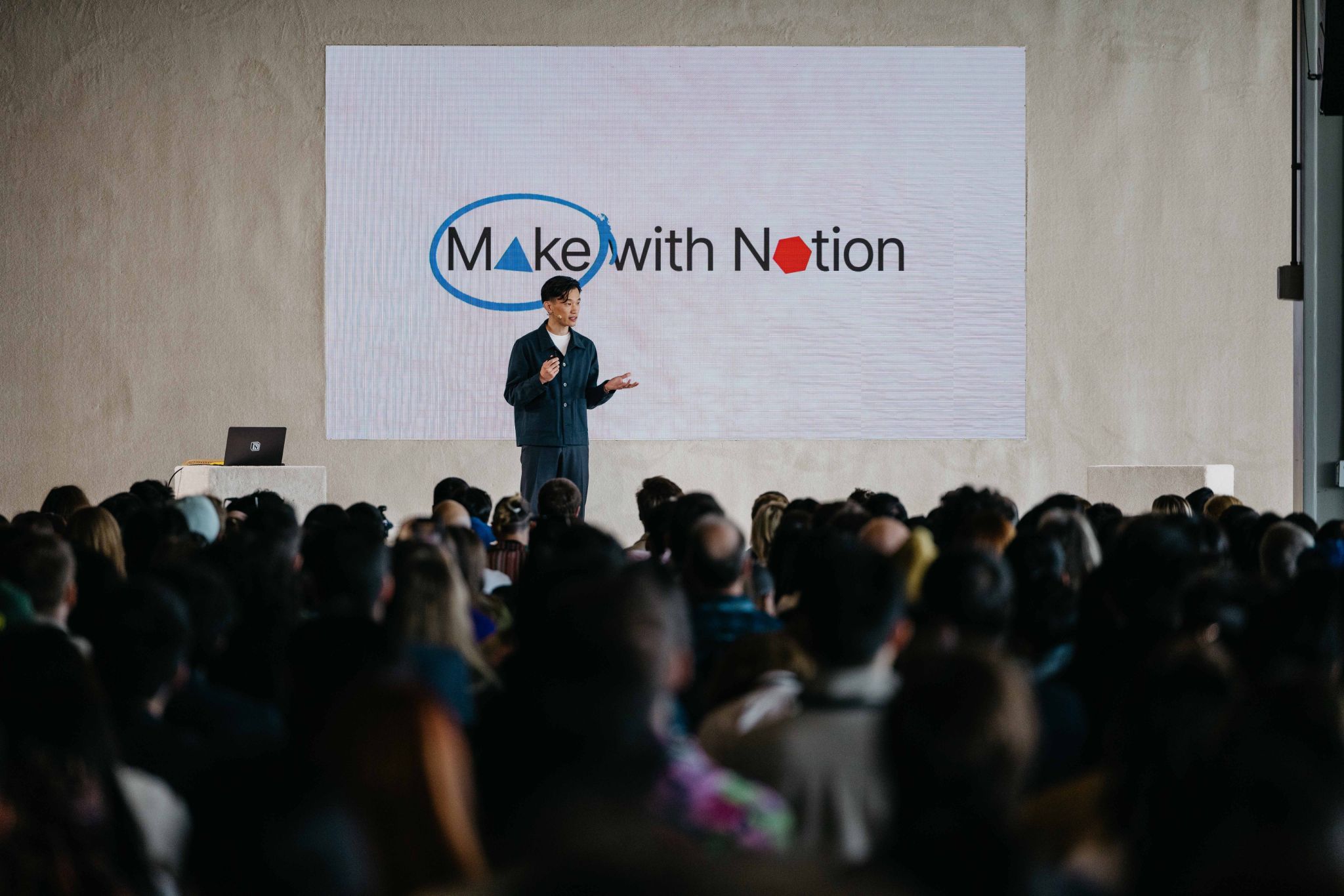 Make with Notion annual user conference keynote stage presentation photography